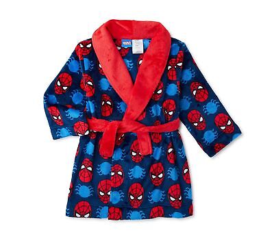 Albornoz de forro polar Minky para niño pequeño Spider-man Superhero, talla de bata 4T - Muy bueno