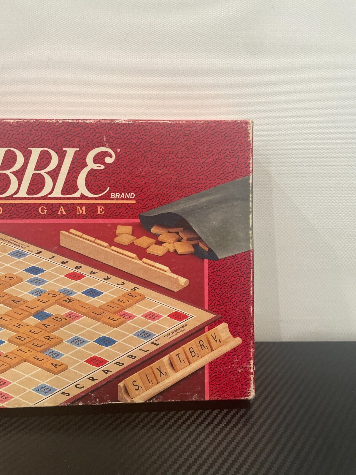 Classic Scrabble Crossword Board Game  by Milton Bradley - Very Good