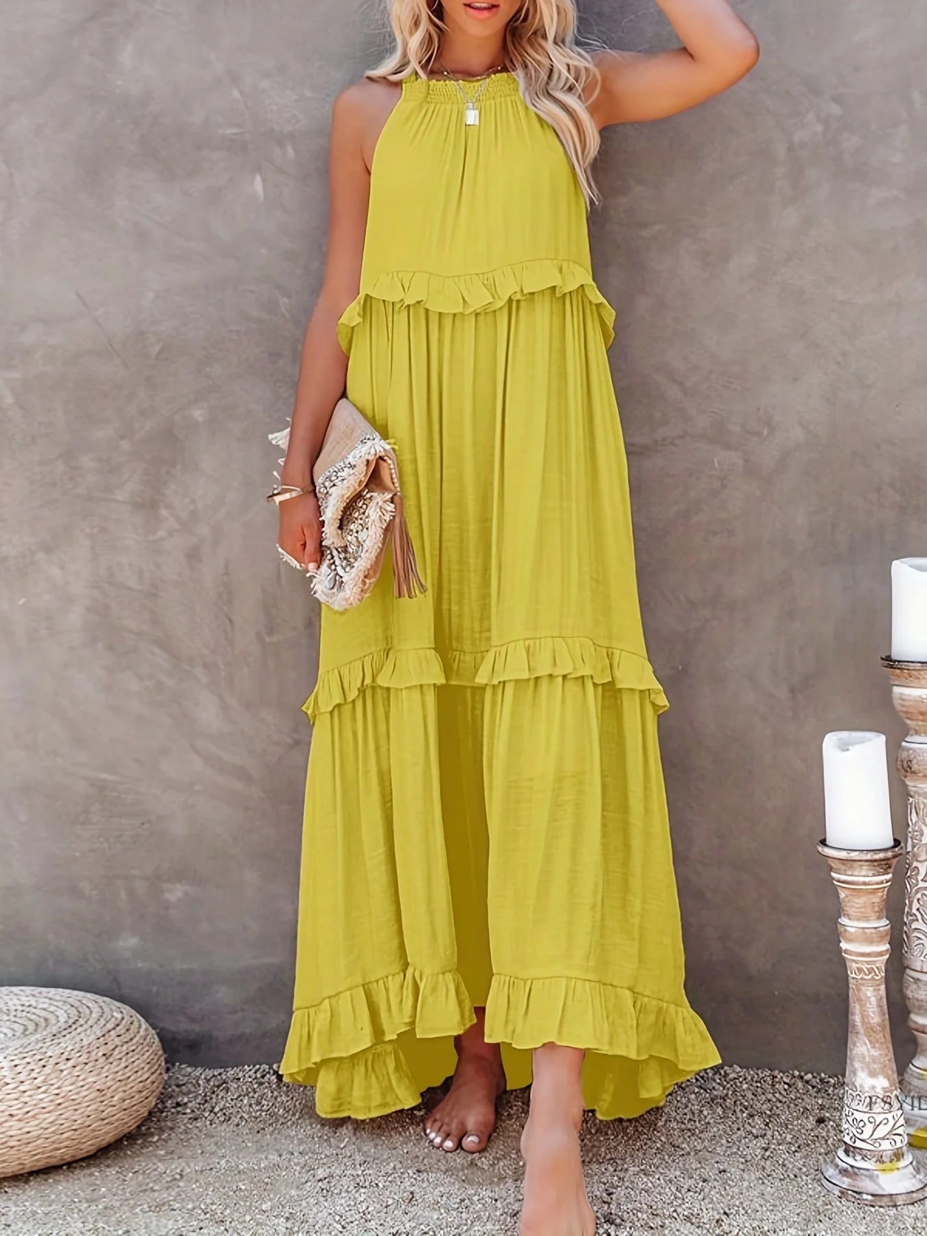 Women's Sleeveless Maxi Dress Multiple Colors