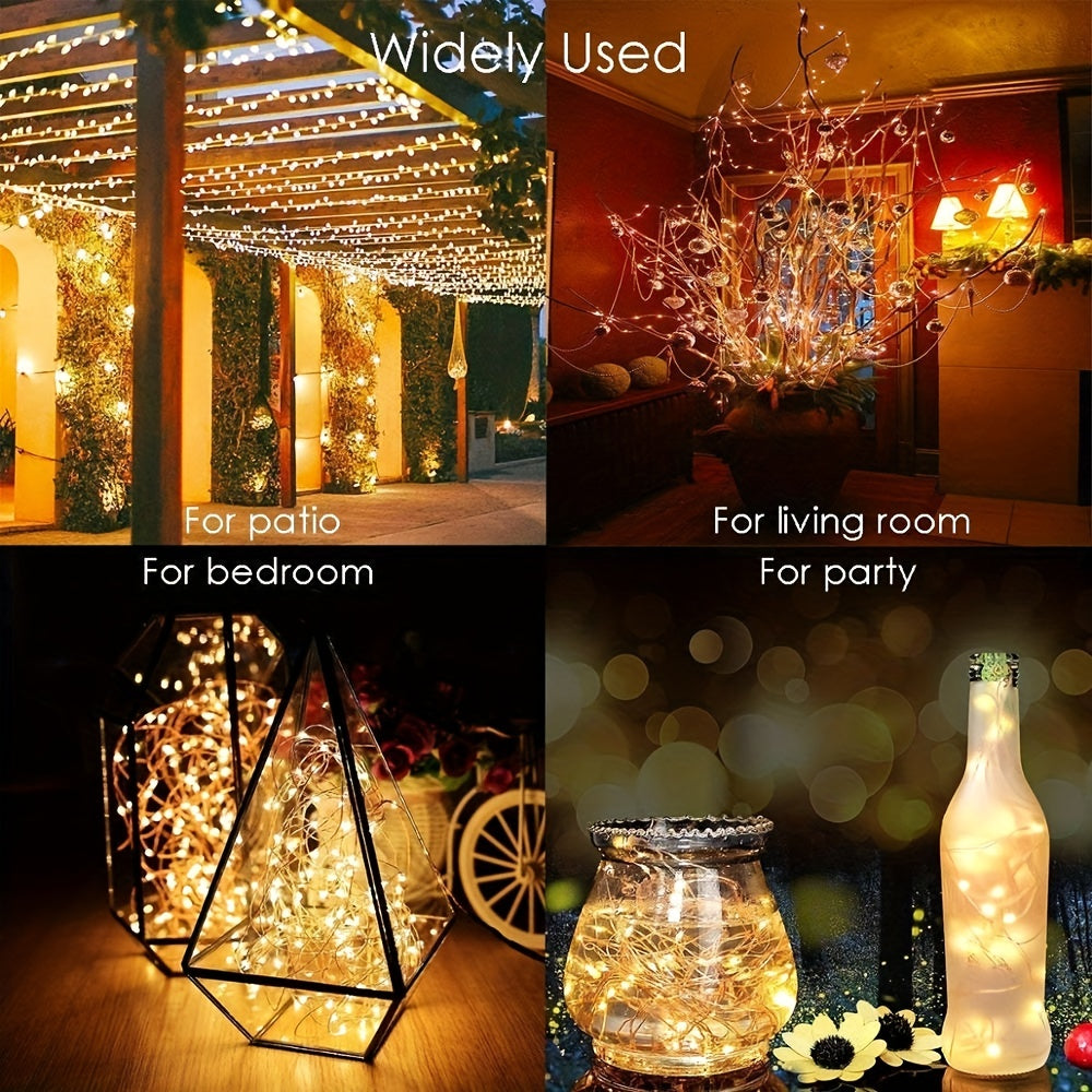 32M(105FT) 300LED Copper Wire String Lights Solar Outdoor Fairy Lights Waterproof For Christmas Garden Party New Year Decor