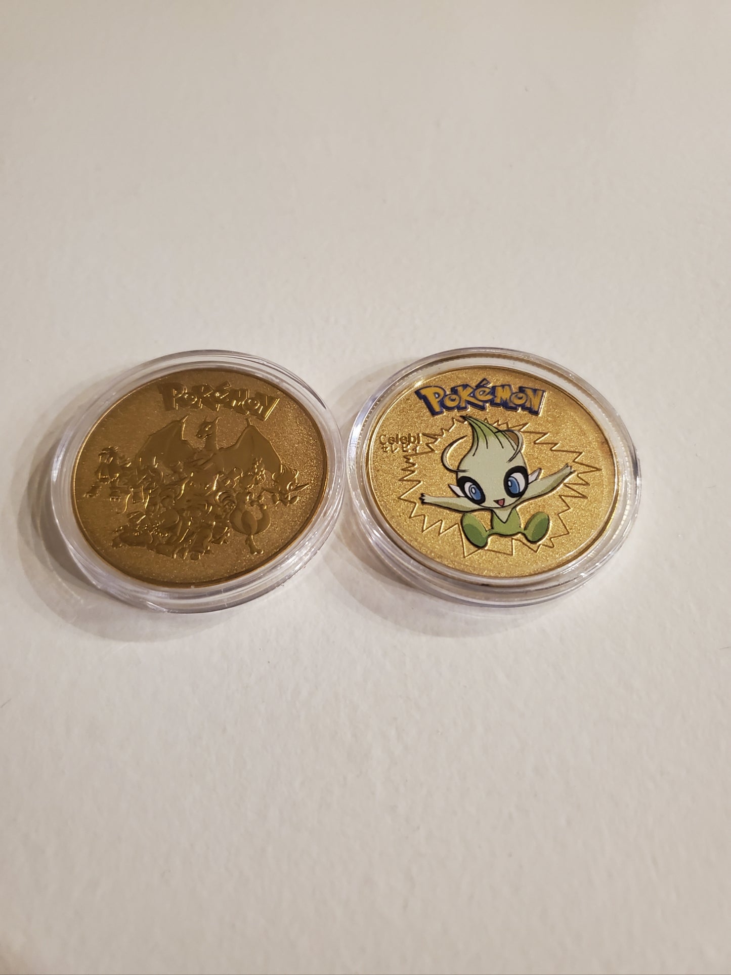 Classic Pokemon Full Metal Gold Coins (heavy), Set of 8 - New w/ protectors