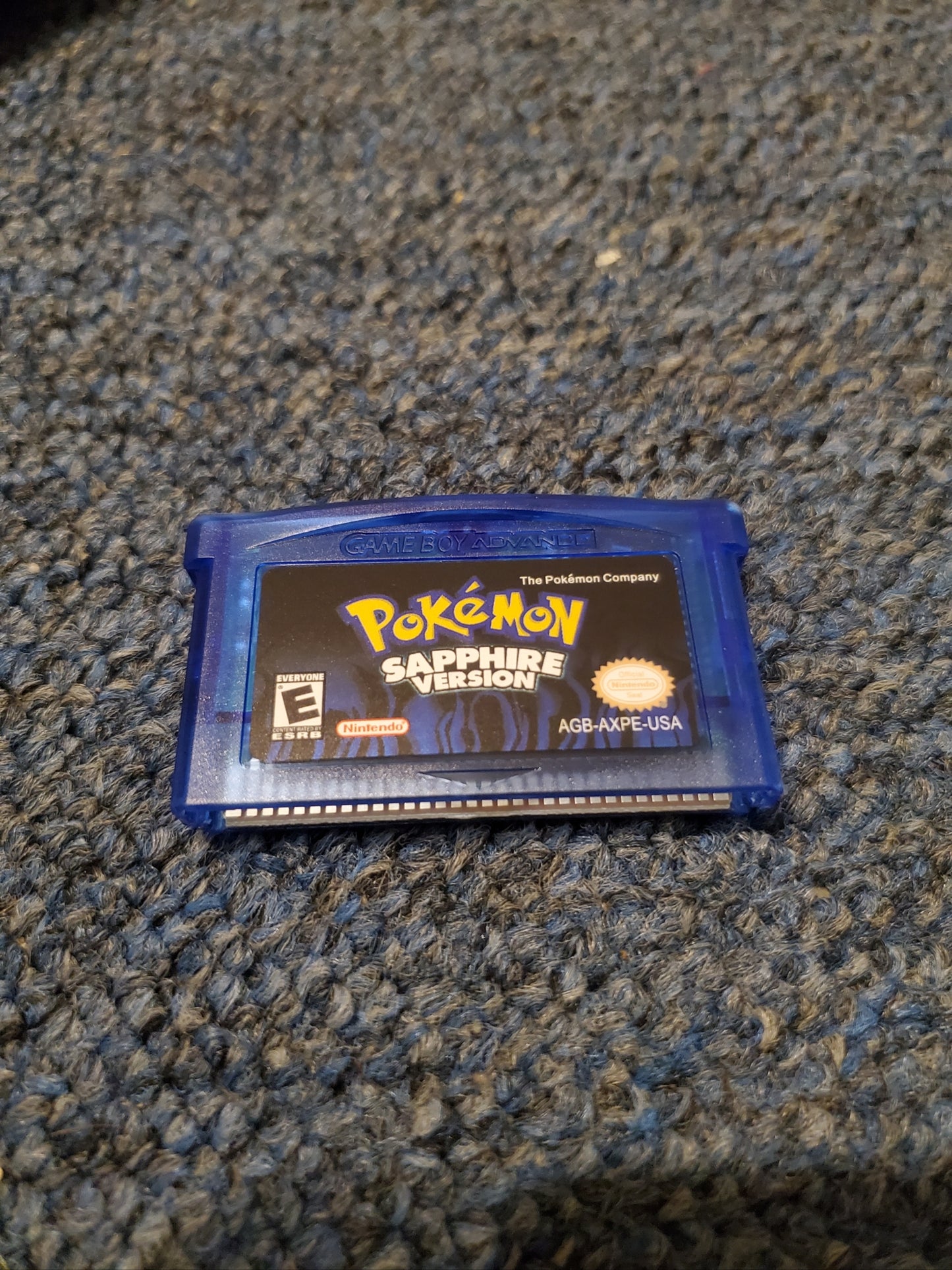 Pokemon Sapphire Version for Nintendo Gameboy Advance & Clear Protective Case