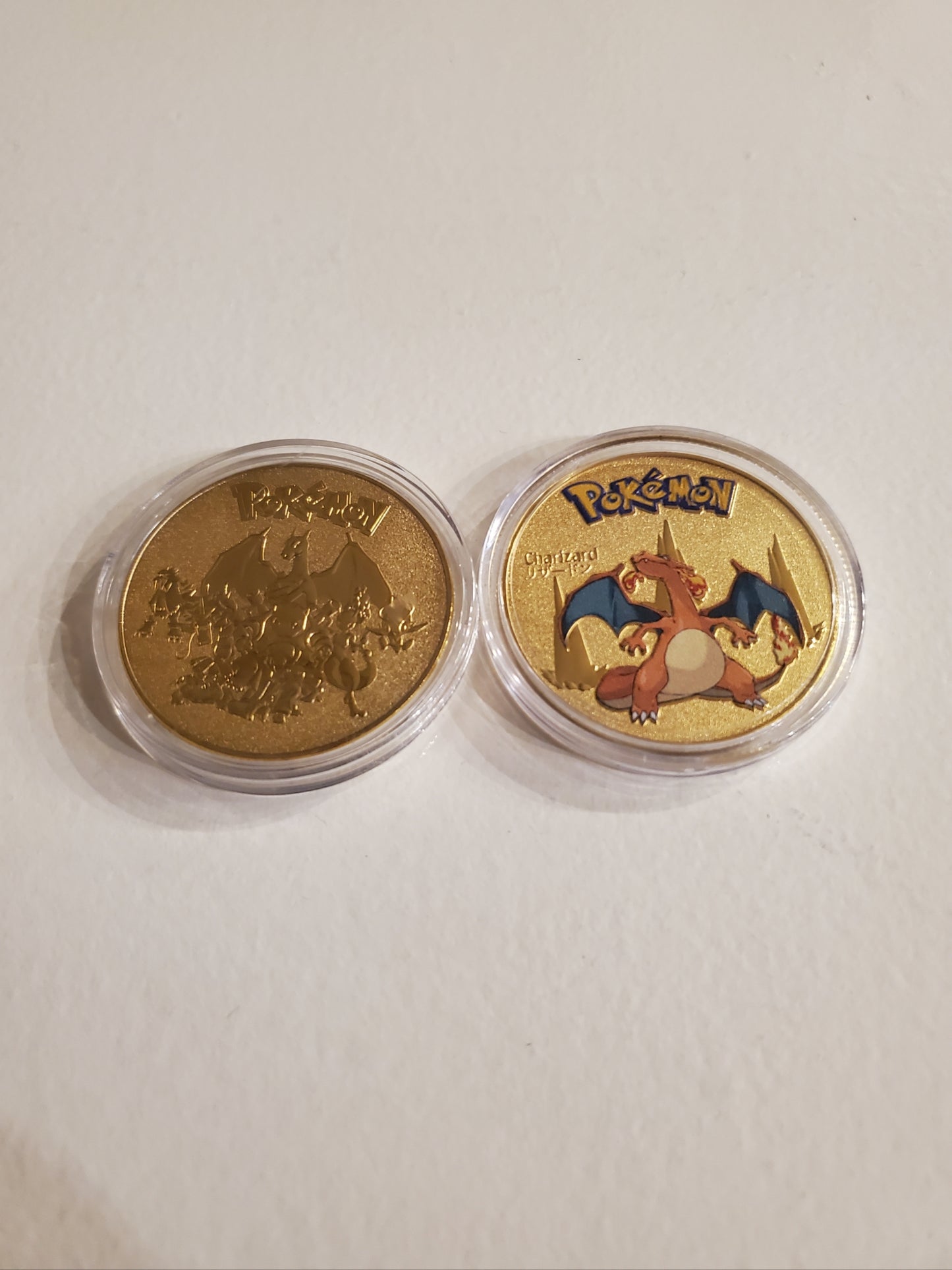 Classic Pokemon Full Metal Gold Coins (heavy), Set of 8 - New w/ protectors