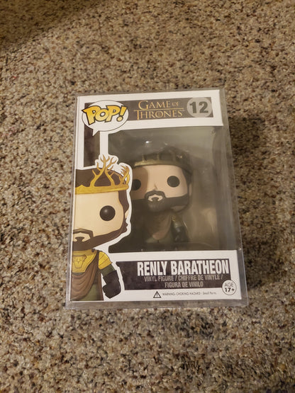 Funko Pop! Game Of Thrones Renly Baratheon Figure #12 New w/ Pop Protector