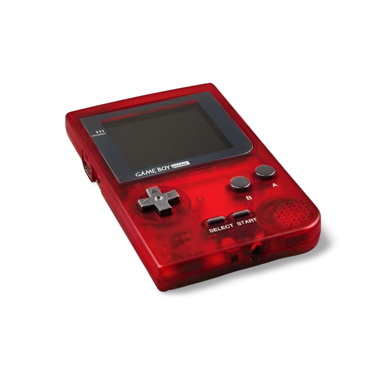 Nintendo Game Boy Pocket Transparent Red Enhanced IPS Screen Mod High Resolution