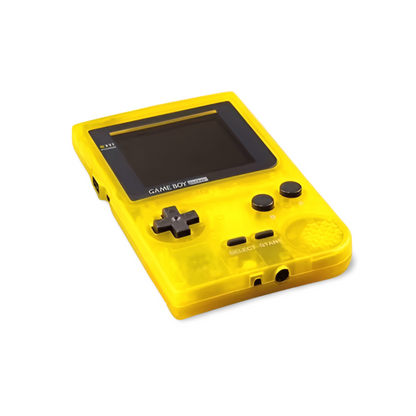 Nintendo Game Boy Pocket Transparent Yellow Enhanced IPS Screen Mod High Resolution