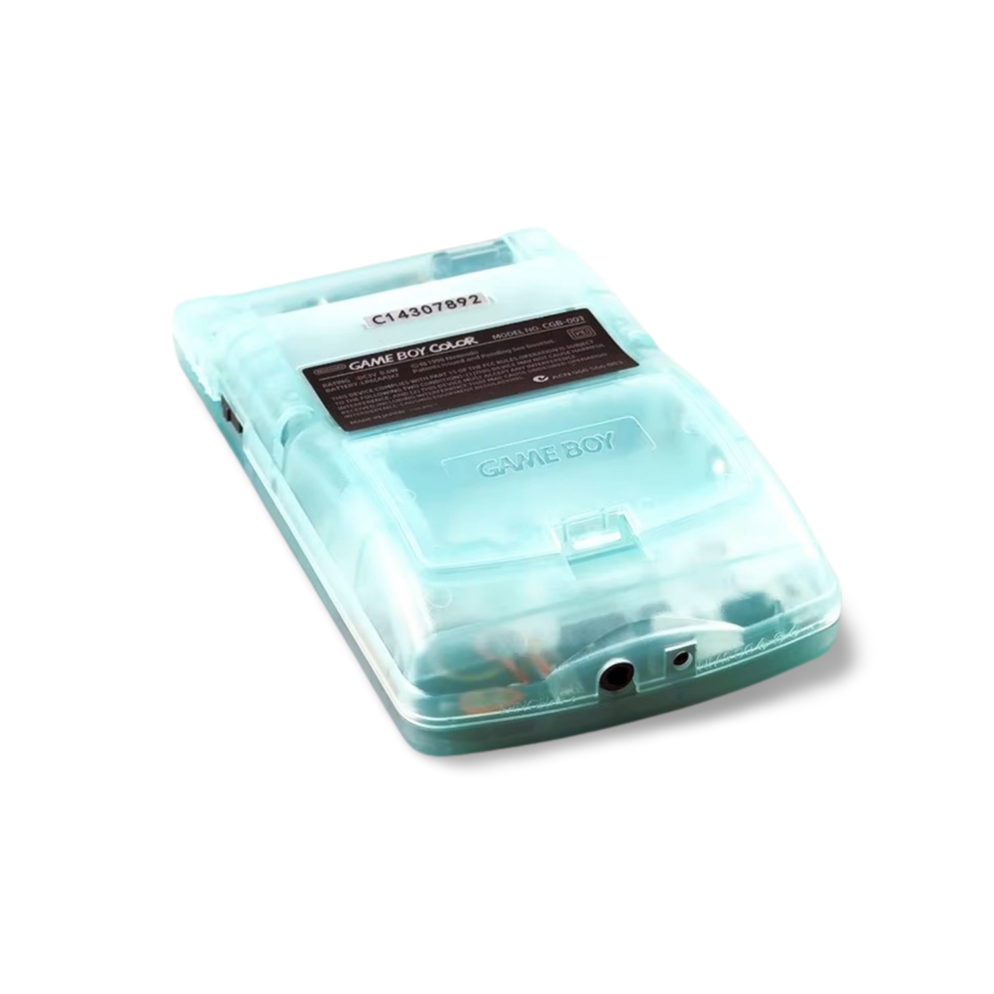 Nintendo Game Boy Color Console Transparent Ice Blue Limited Edition Custom Backlit Enhanced IPS Screen Mod High Resolution