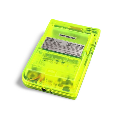 Nintendo Game Boy Pocket Transparent Neon Green Enhanced IPS Screen Mod High Resolution