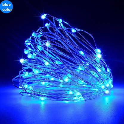 32M(105FT) 300LED Copper Wire String Lights Solar Outdoor Fairy Lights Waterproof For Christmas Garden Party New Year Decor