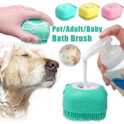 Silicone Soap Dispensing Scrubbing Brush for Dogs