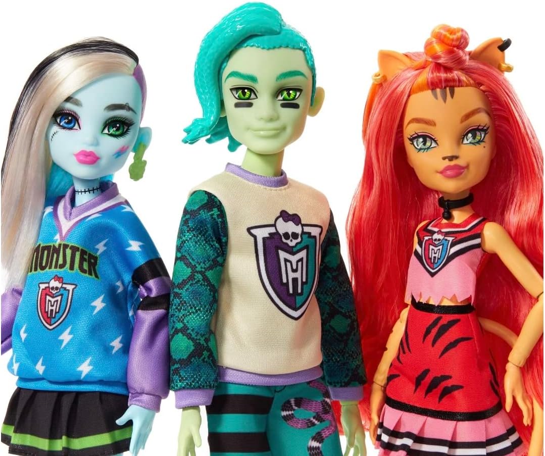 Monster High Ghoul Spirit Toralei, Frankie Stein, Draculaura, Cleo De Nile, Clawdeen Wolf y Deuce Gorgon muñeca de 10,5 pulgadas, paquete de 6