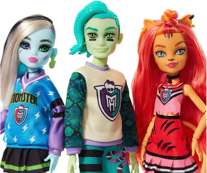 Monster High Ghoul Spirit Toralei, Frankie Stein, Draculaura, Cleo De Nile, Clawdeen Wolf & Deuce Gorgon 10.5-Inch Doll 6-Pack