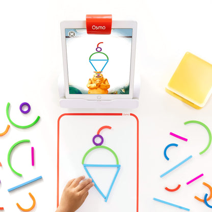 Osmo - Little Genius Starter Kit for iPad & iPhone - 4 Hands-On Learning Games - Ages 3-5 - Problem Solving, Phonics & Creativity (Osmo iPad Base Included), Multicolor