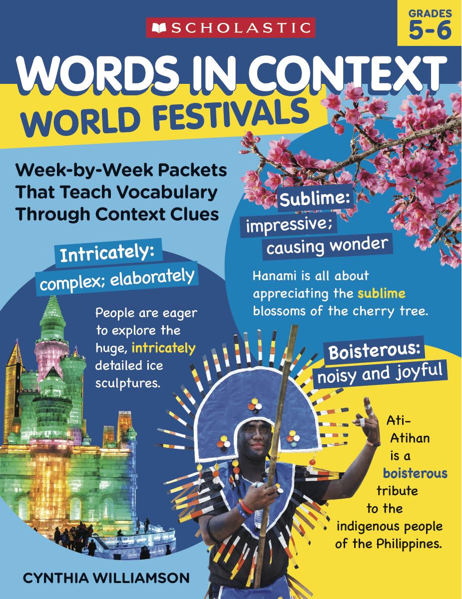 Words in Context: World Festivals: Week-By-Week Packets That Teach Vocabulary Through Context Clues (Paperback)