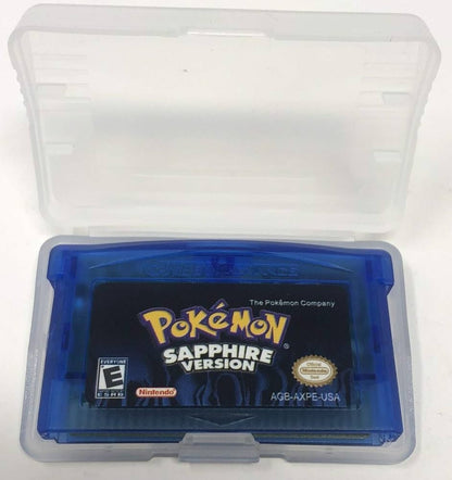 Pokemon Sapphire Version for Nintendo Gameboy Advance & Clear Protective Case