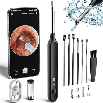 Smart Ear Cleaner Bebird X0 Wax Remover Tool ~ Otoscope 1080P HD Earpick w/ Accessories Black White