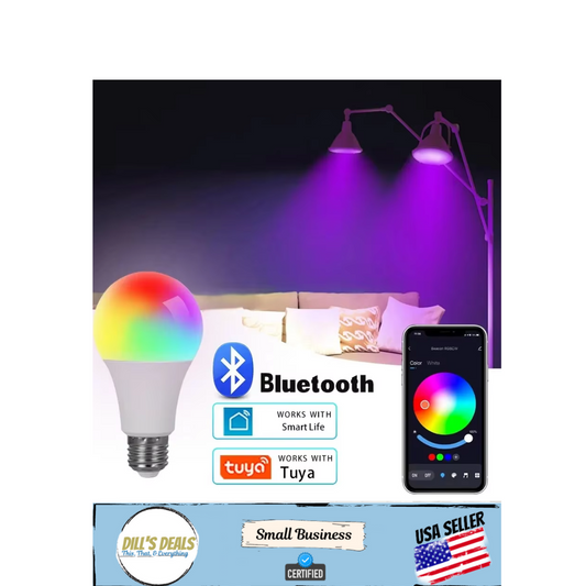 E27 RGB LED Light Bulb Color Changing Magic RGBW Lamp Remote Control Colorful