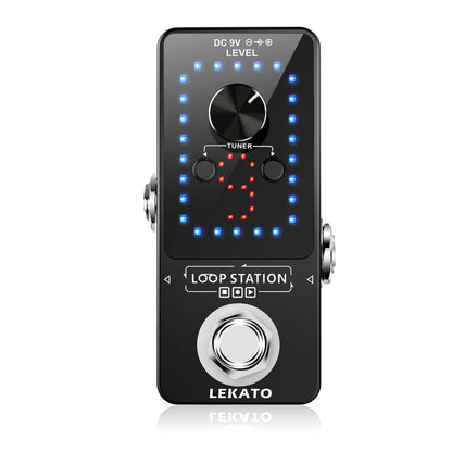 LEKATO Guitar Effect Pedal Looper 9 Loops 40 Mins ~ Multifunction Loop Station