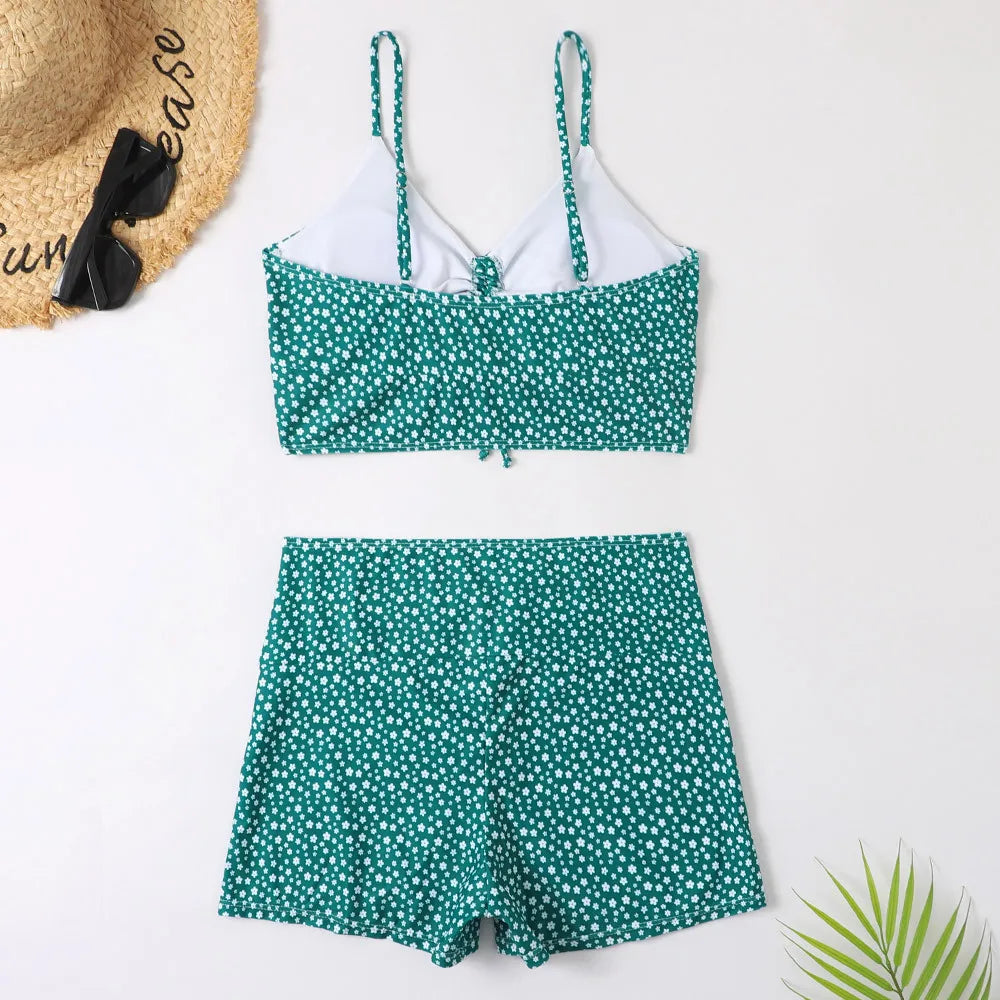 High Waisted Boxer Bikini Set Different Prints