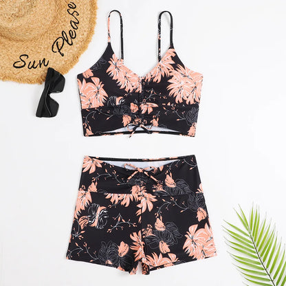 High Waisted Boxer Bikini Set Different Prints