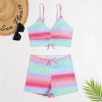 High Waisted Boxer Bikini Set Different Prints