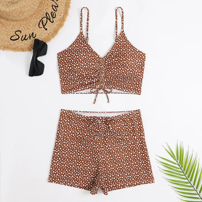 High Waisted Boxer Bikini Set Different Prints