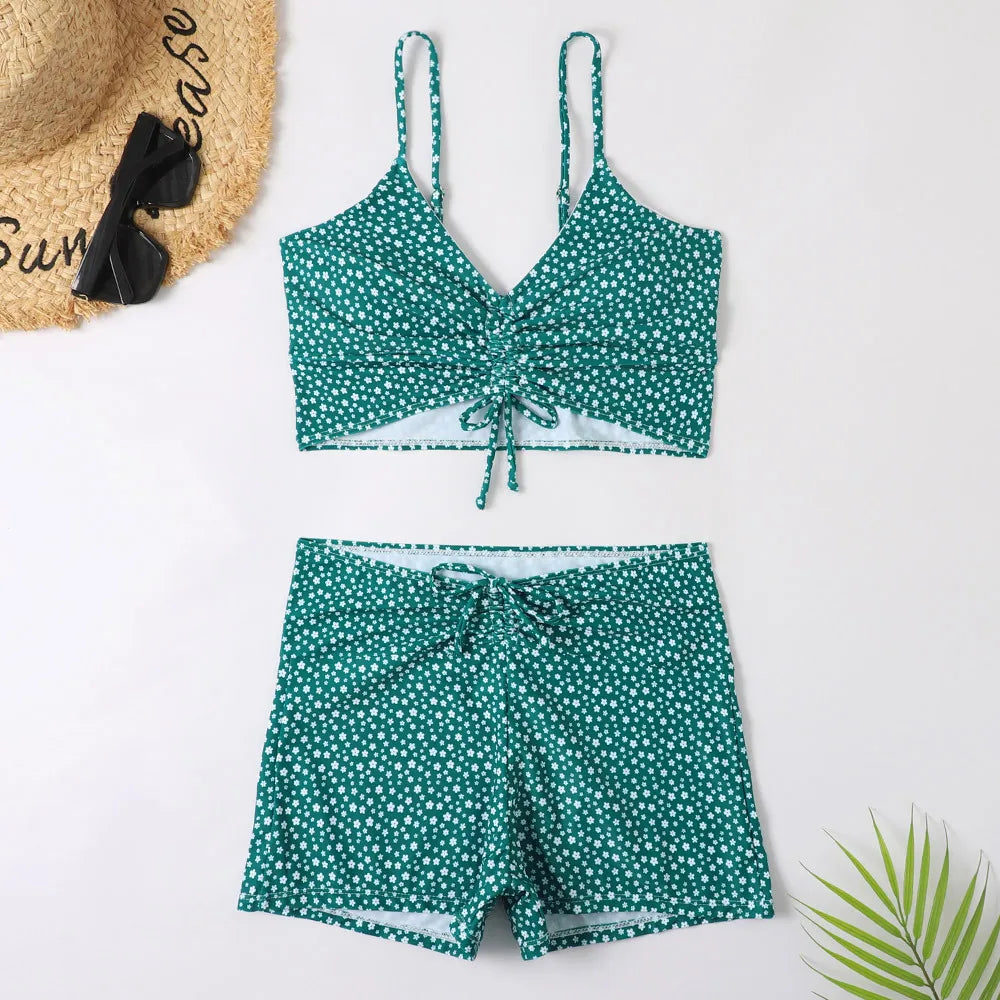 High Waisted Boxer Bikini Set Different Prints