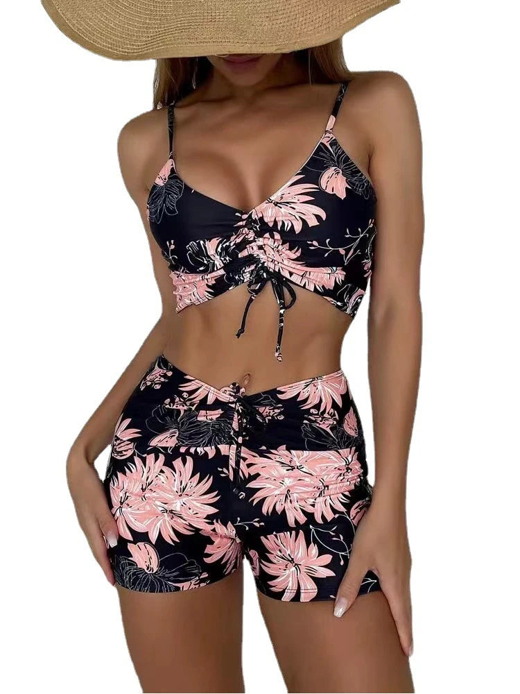 High Waisted Boxer Bikini Set Different Prints