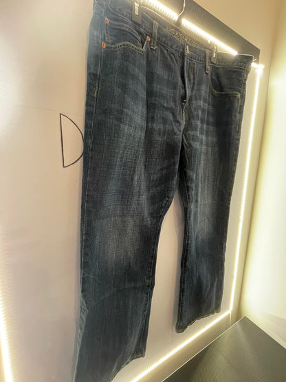 jeans azules con corte de bota american eagle para hombre talla 40x30