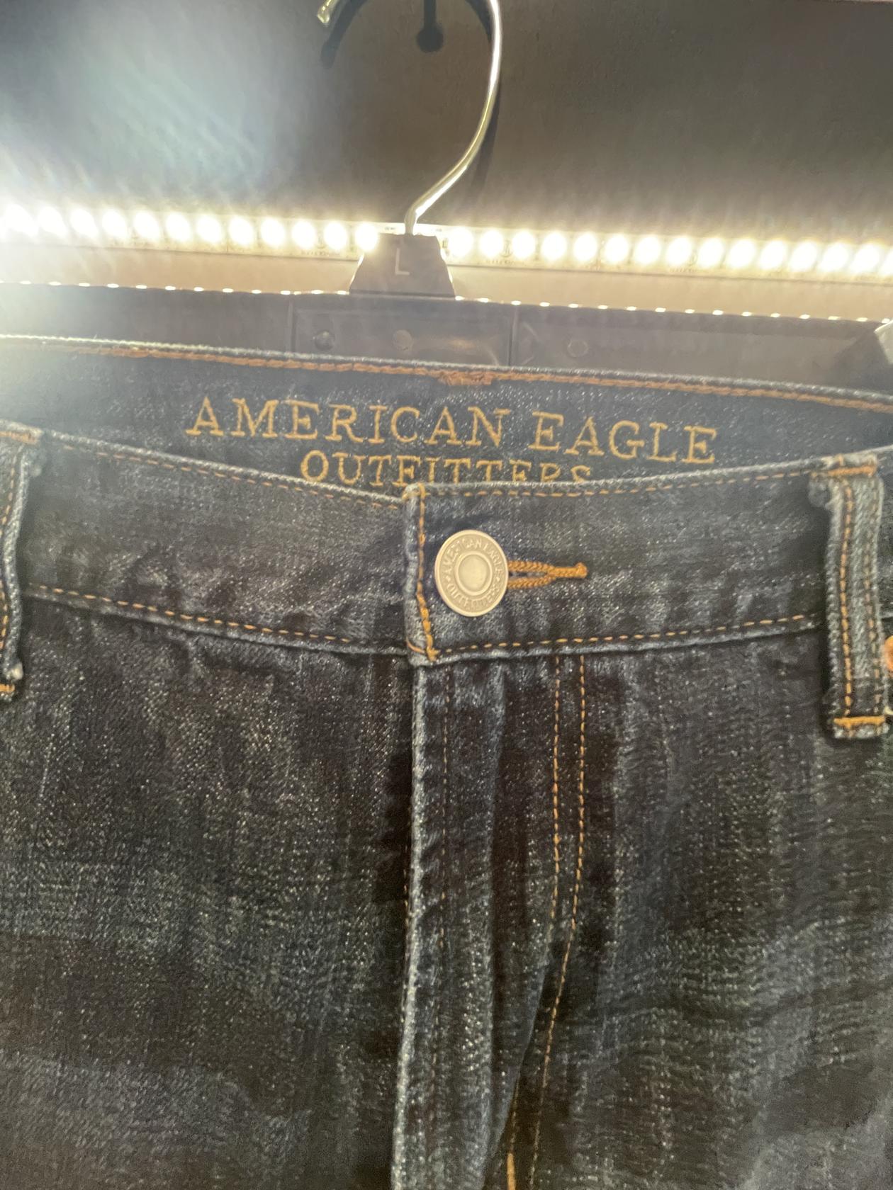 jeans azules con corte de bota american eagle para hombre talla 40x30