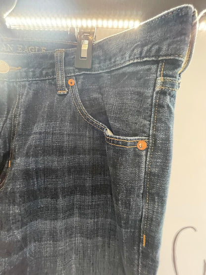 jeans azules con corte de bota american eagle para hombre talla 40x30