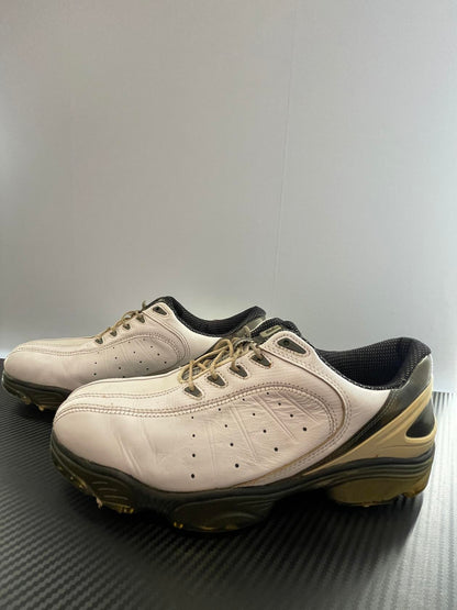 FootJoy FJ Sport Men's Leather Golf Shoes Spikes Size 9 White 53255