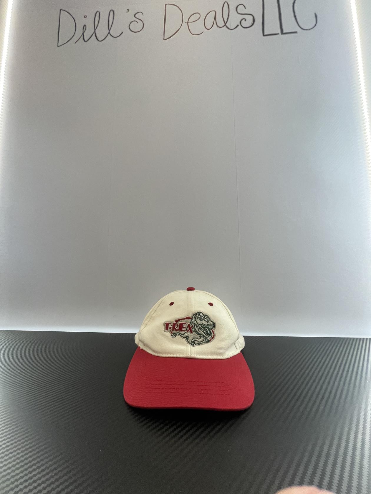 Vintage T-Rex Universal Studios Parks Cap Hat - Red Bill / White - Very Good