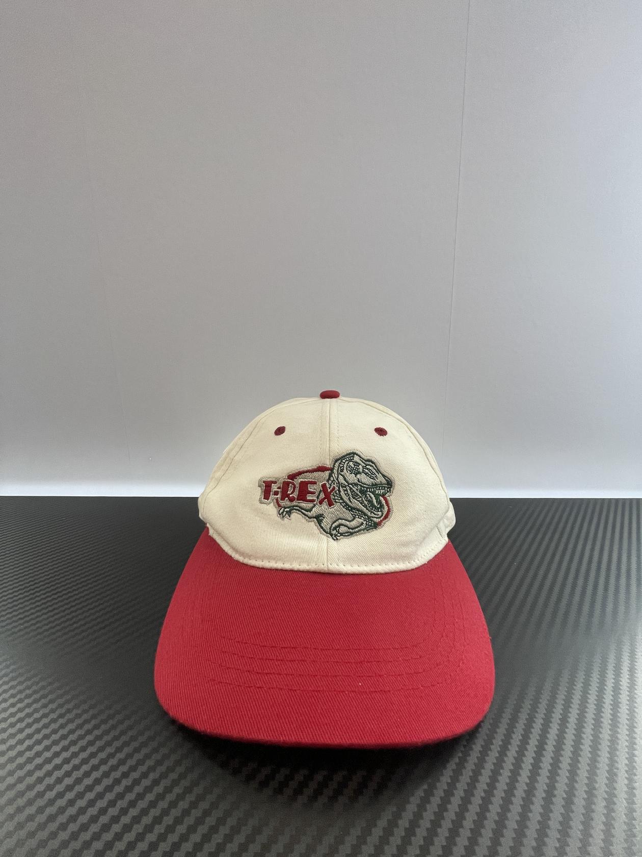 Vintage T-Rex Universal Studios Parks Cap Hat - Red Bill / White - Very Good
