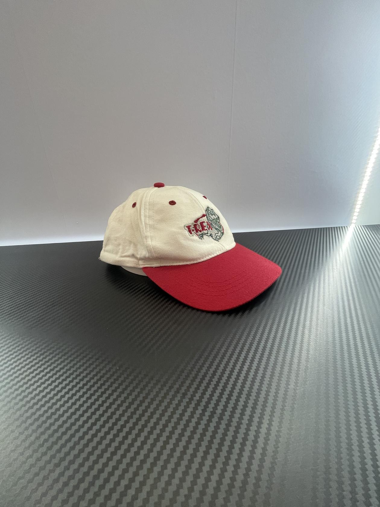 Vintage T-Rex Universal Studios Parks Cap Hat - Red Bill / White - Very Good