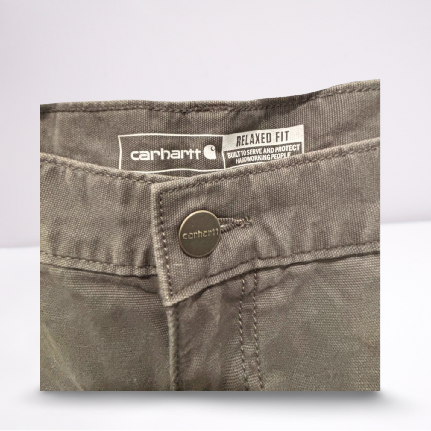 Carhartt Mens Gray Relaxed Fit Work Pants Rugged Flex 5 Pockets Size 40x32