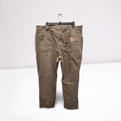 Carhartt Mens Gray Relaxed Fit Work Pants Rugged Flex 5 Pockets Size 40x32