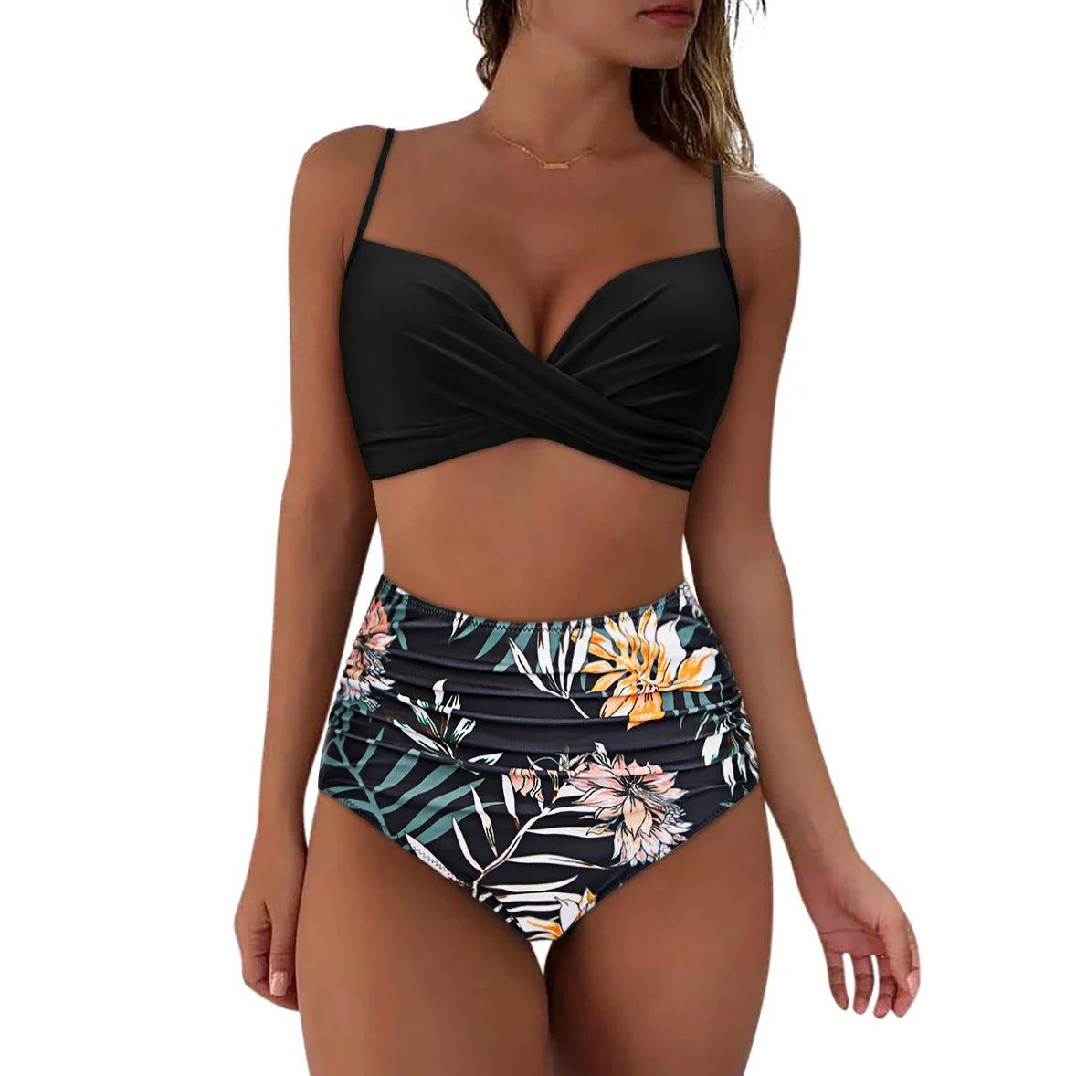 High Waist Bikini Padded Push Up Bikini Set