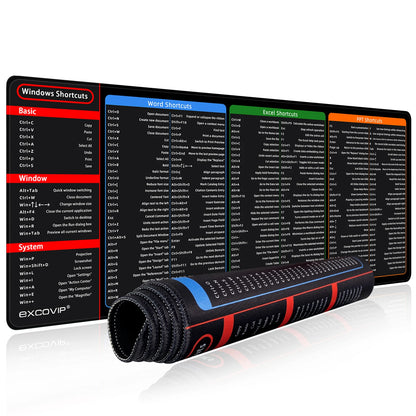 Microsoft Office & Excel Powerpoint Shortcuts Mouse Pad Cheat Sheet Larg