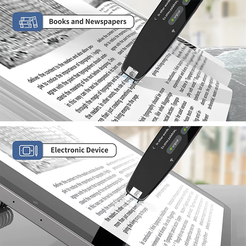 Multifunctional Digital Translation Scanning Smart Pen ~ Voice Translator, Excerpt, Online/Offline use, Highlighting & Translating in Real Time- Multiple Languages