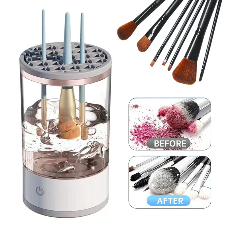 Automatic Portable Electric Makeup Brush Cleaner 3 In 1