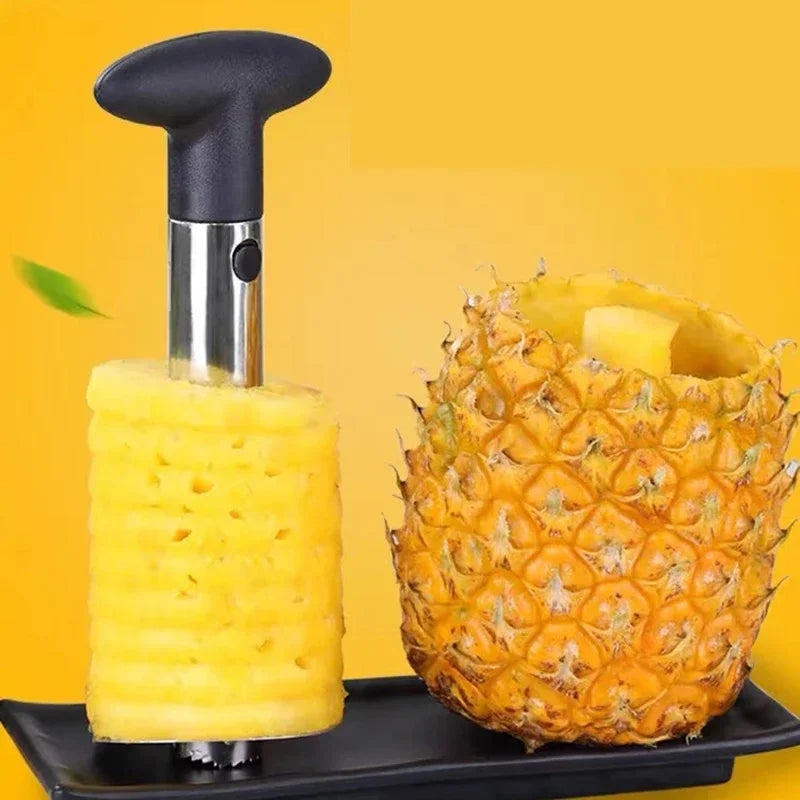 Ergonomic Pineapple Slicer Peeler/Cutter ~ Easy-Use Pineapple Extraction Spiral Cut