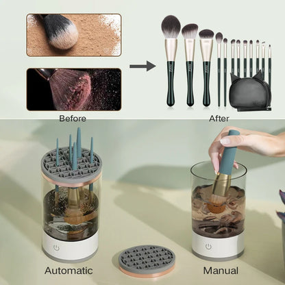 Automatic Portable Electric Makeup Brush Cleaner 3 In 1