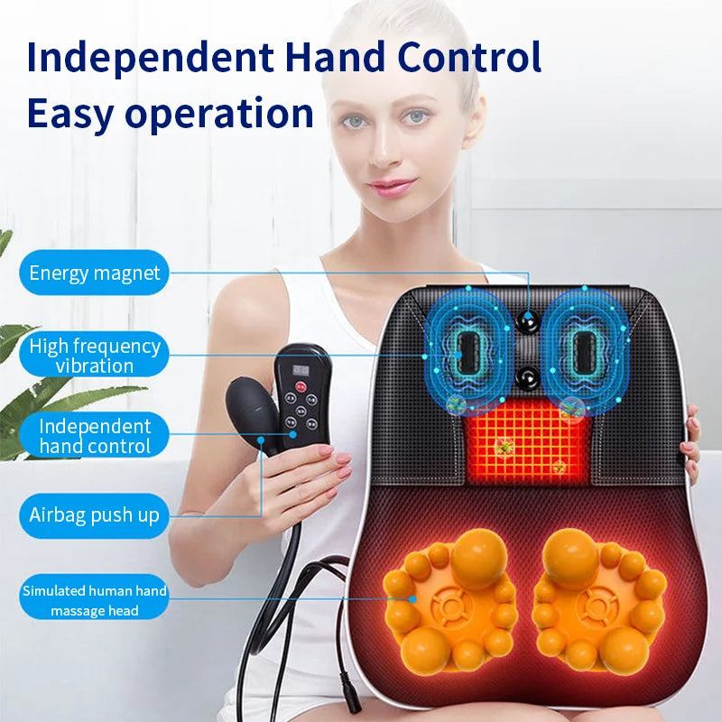 Electric Shiatsu Neck & Upper Back Back Heating Body Massager ~ Traction, Heating, Vibrating, Multi-Functional