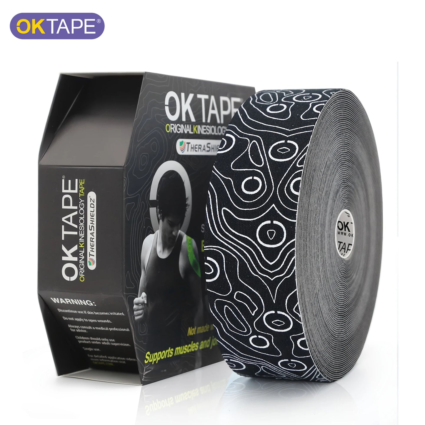 Bulk Roll KT Tape 2" x 34.4 yd~ Latex Free Kinesiology Tape, Sports Performance Enhancing, Orthopedic Injury aid for leg, arm, back, foot, ankle, shoulder, wrist, hand, finger