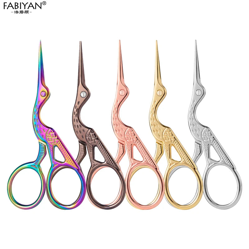 Retro Stainless Steel Beauty Scissors Grooming Trimmer Eyelash Nose Facial Hair Remover Nail Scissors