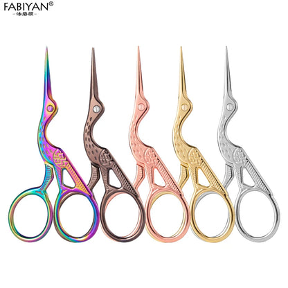 Retro Stainless Steel Beauty Scissors Grooming Trimmer Eyelash Nose Facial Hair Remover Nail Scissors