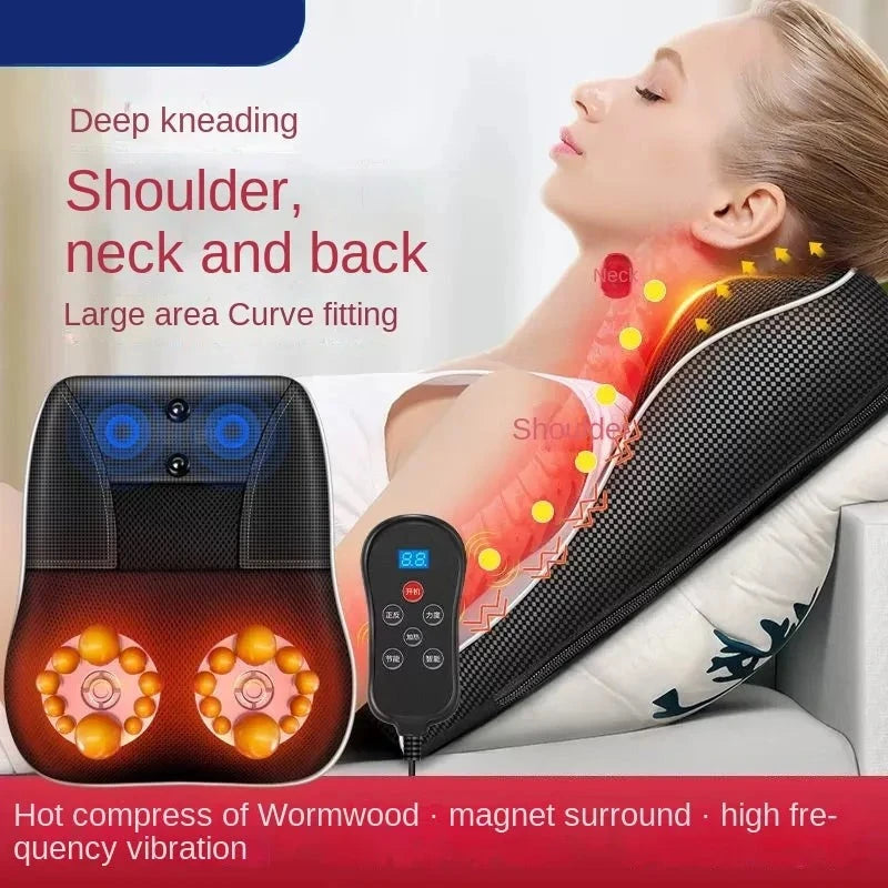 Electric Shiatsu Neck & Upper Back Back Heating Body Massager ~ Traction, Heating, Vibrating, Multi-Functional