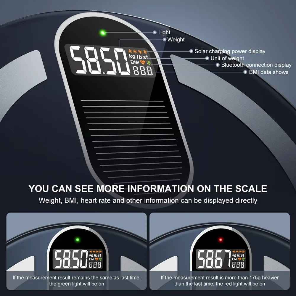 INSMART 15 Smart Body Weight Scale ~ 15 Accurate Measurements, Multifunctional Body Health Bioimpedance Scale