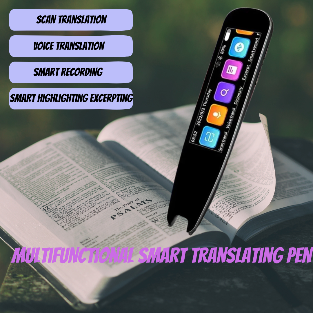 Multifunctional Digital Translation Scanning Smart Pen ~ Voice Translator, Excerpt, Online/Offline use, Highlighting & Translating in Real Time- Multiple Languages